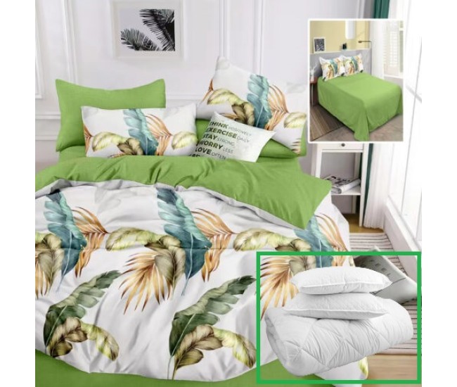 Pachet promo lenjerie pat finet 6 piese + 2 perne + pilota (m381)